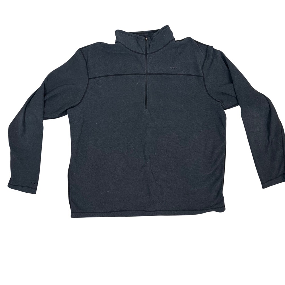 Koppen Men's Deep Green Quarter Zip Fleece Pullover Long Sleeve Shirt XXL‎